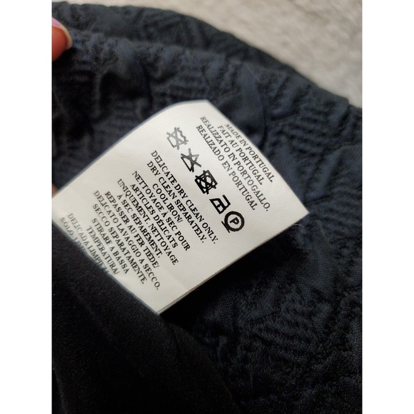 Erdem Pencil Skirt Womens Size 12 Black Navy Embossed Wool Lined Back Zipper EUC - Picture 9 of 9